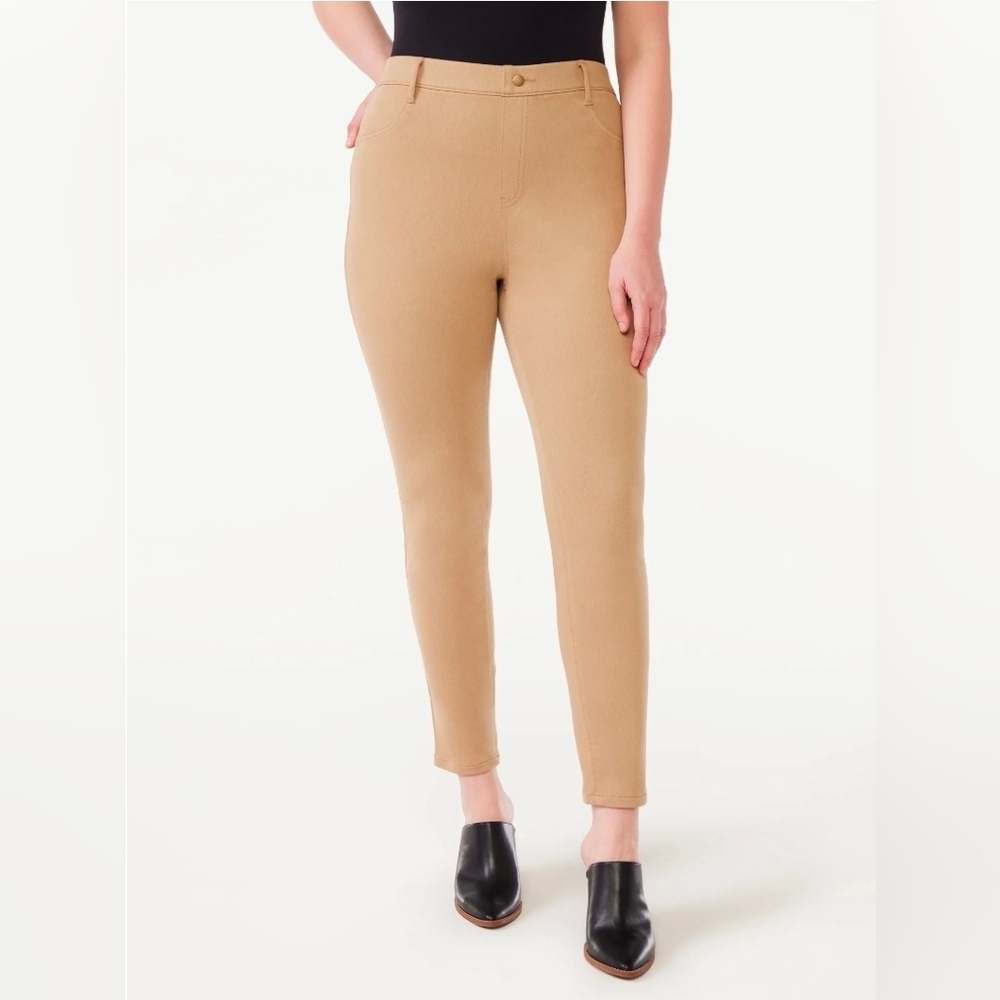 Women's Tan Slim Fit Pants